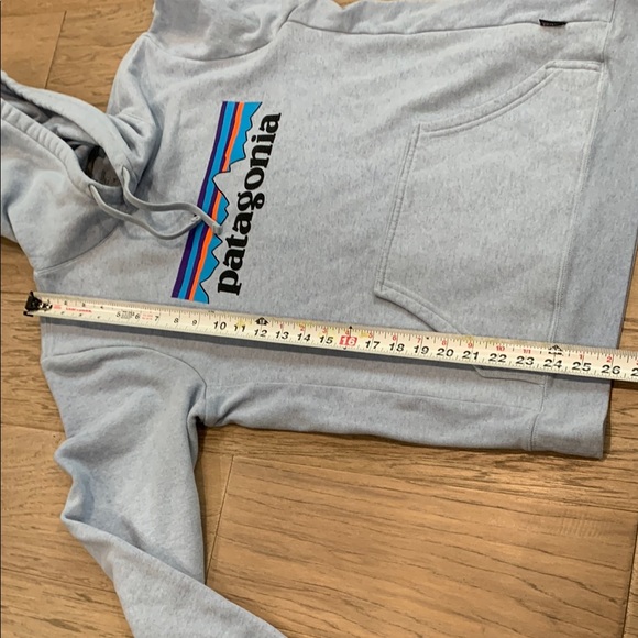 Patagonia Light Blue Hoodie with Patagonia Logo Men’s Small/Women’s Medium - Picture 6 of 9